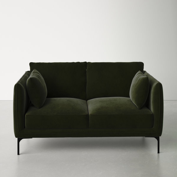 Rae 60 Upholstered Loveseat Fabric Green